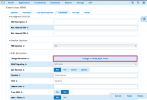 change to pjsip driver