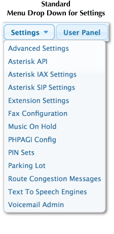 OEM Standard Menu